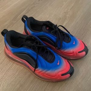 Pink and Blue Nike AirMax Shoes